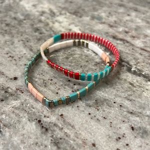 Anthropologie chiclet bracelets
